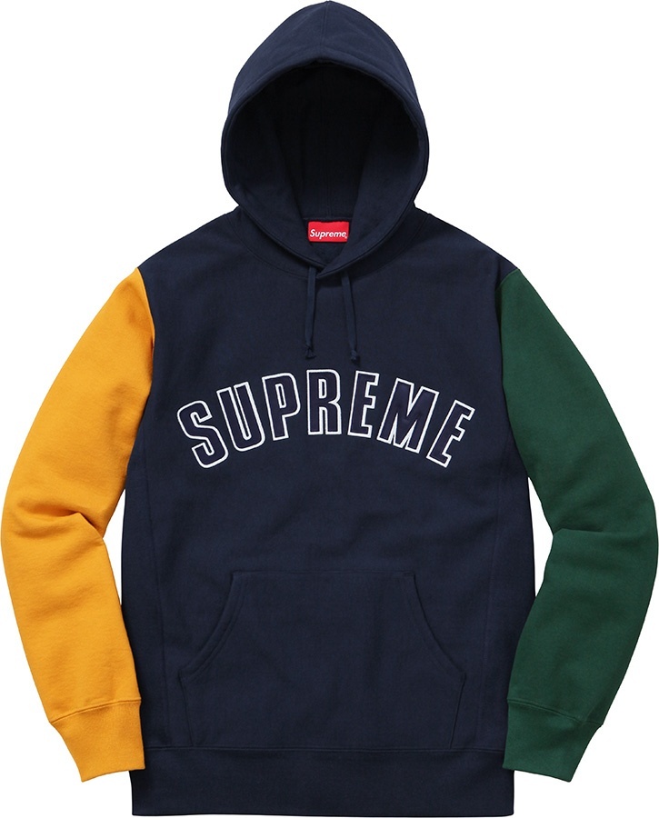 Color Blocked Arc Logo Hooded Sweatshirt view 2